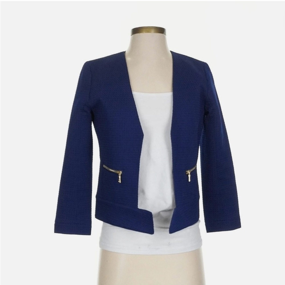 Club Monaco Royal Blue Zip-Pocket Blazer